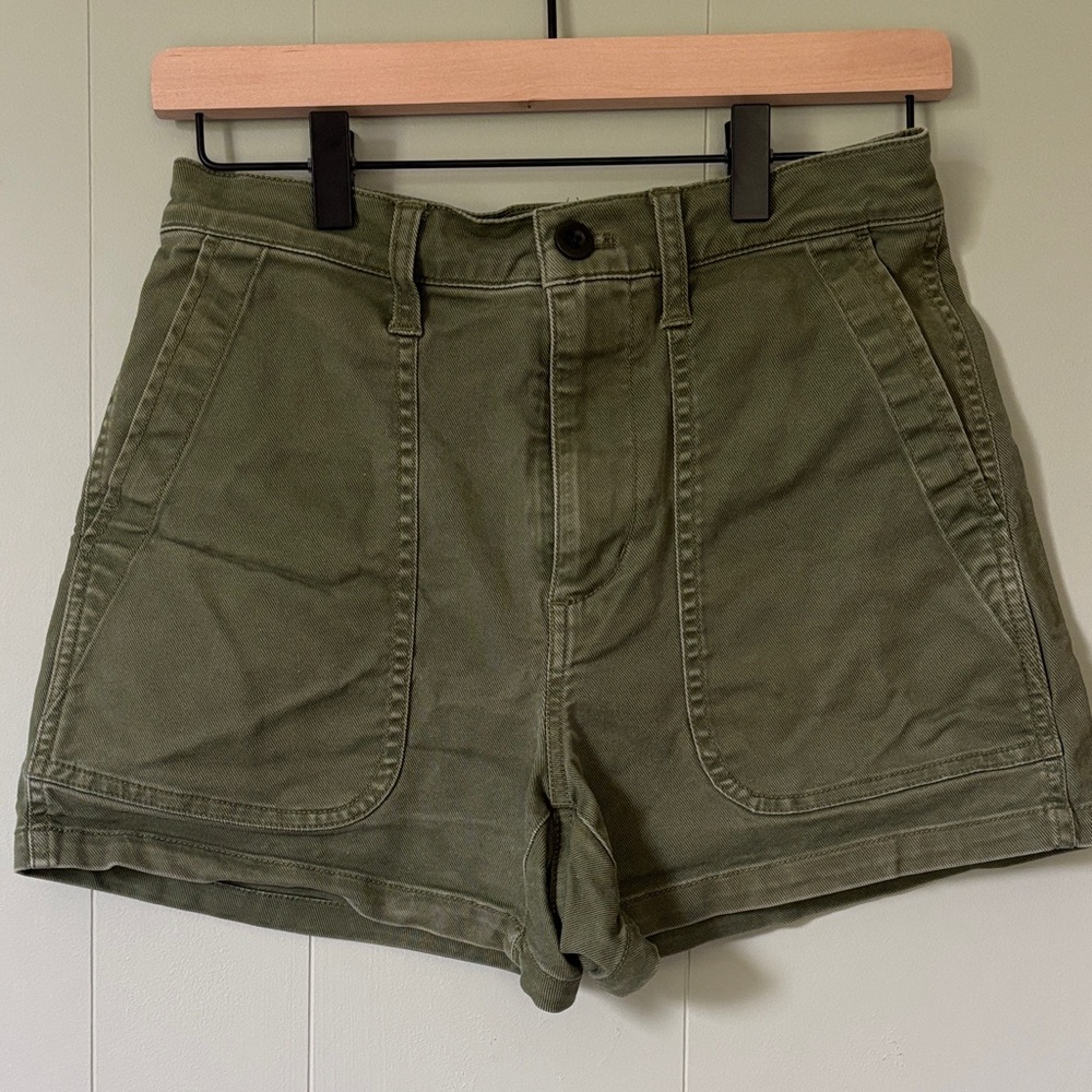 Madewell The Perfect Vintage Fatigue Olive Green Shorts